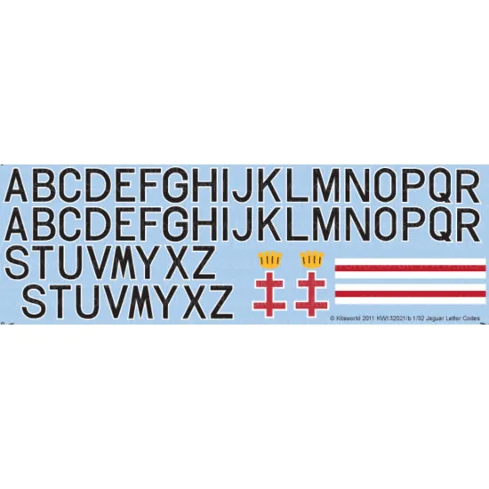 Kits World Kw132021 1/32 Decal British Jaguar Squadrons 1970 Camouflage Finish