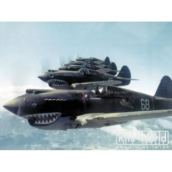 Kits World Kw132030 1/32 Decal For Curtiss P-40 Warhawks