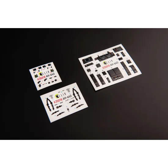 Kelik K35018 1/35 Ah-64d Apache Interior 3d Decals For Takom Kit Accessories For Aircraft