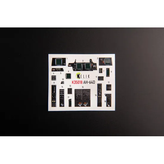 Kelik K35018 1/35 Ah-64d Apache Interior 3d Decals For Takom Kit Accessories For Aircraft