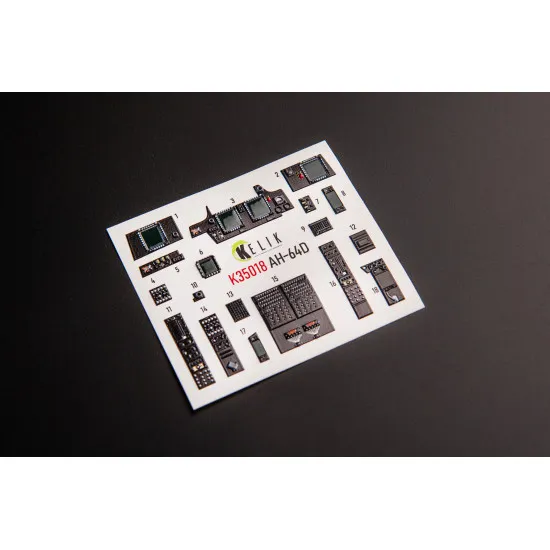 Kelik K35018 1/35 Ah-64d Apache Interior 3d Decals For Takom Kit Accessories For Aircraft