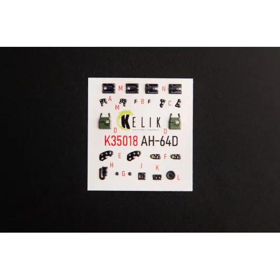 Kelik K35018 1/35 Ah-64d Apache Interior 3d Decals For Takom Kit Accessories For Aircraft