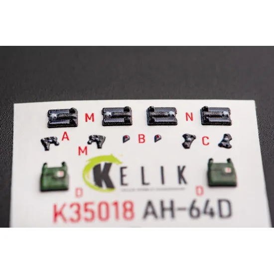 Kelik K35018 1/35 Ah-64d Apache Interior 3d Decals For Takom Kit Accessories For Aircraft