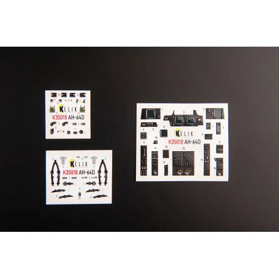 Kelik K35018 1/35 Ah-64d Apache Interior 3d Decals For Takom Kit Accessories For Aircraft