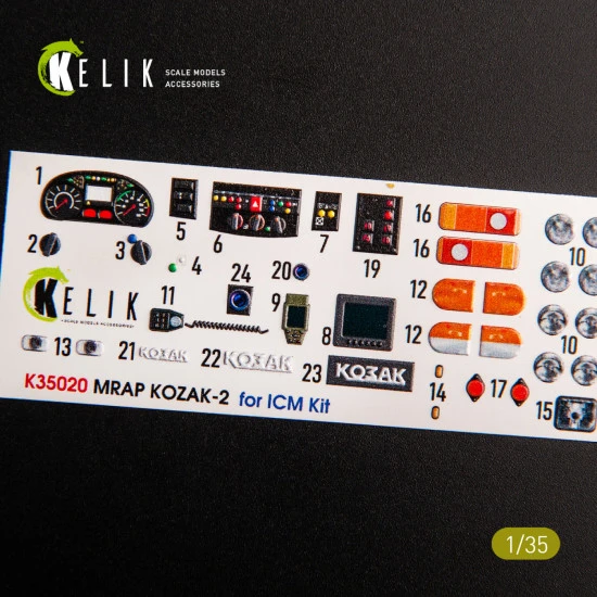 Kelik K35020 1/35 Kozak 2 Ukrainian Mrap 3d Decals For Icm Kit 3d Accessories