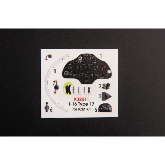 Kelik K32011 1/32 I 16 Type 17 Interior 3d Decal For Icm Kit 3d Accessories