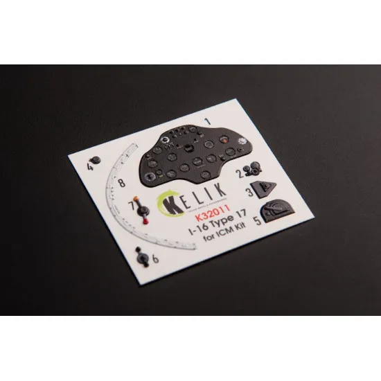 Kelik K32011 1/32 I 16 Type 17 Interior 3d Decal For Icm Kit 3d Accessories