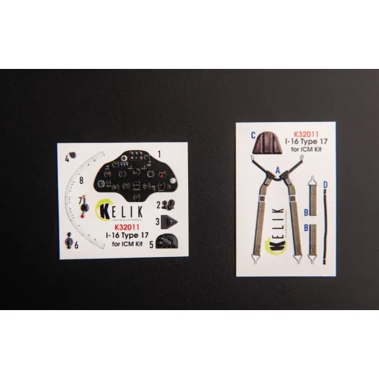 Kelik K32011 1/32 I 16 Type 17 Interior 3d Decal For Icm Kit 3d Accessories