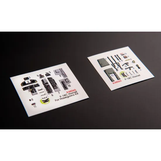Kelik K48065 1/48 F 18c Hornet Interior 3d Decals For Hasegawa Kit