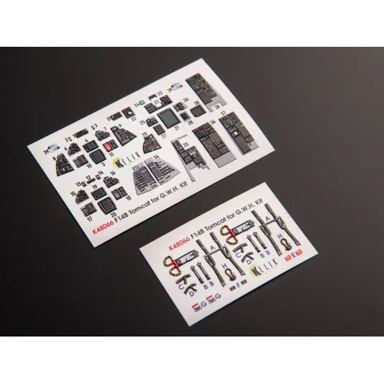 Kelik K48066 1/48 F 14b Tomcat Interior 3d Decals For Gwh Kit