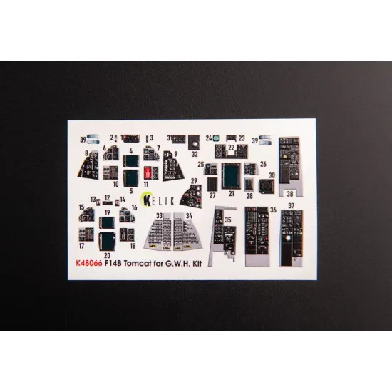 Kelik K48066 1/48 F 14b Tomcat Interior 3d Decals For Gwh Kit