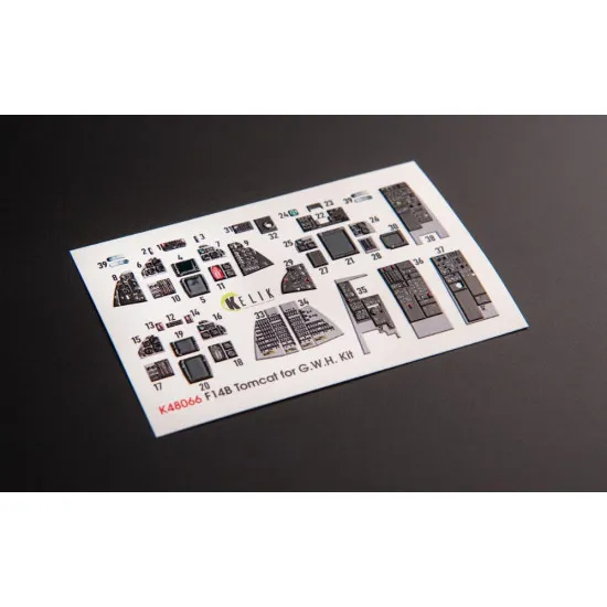 Kelik K48066 1/48 F 14b Tomcat Interior 3d Decals For Gwh Kit