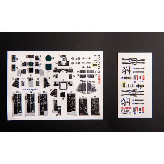 Kelik K48068 1/48 F 14a Tomcat Late Interior 3d Decals For Tamiya Kit