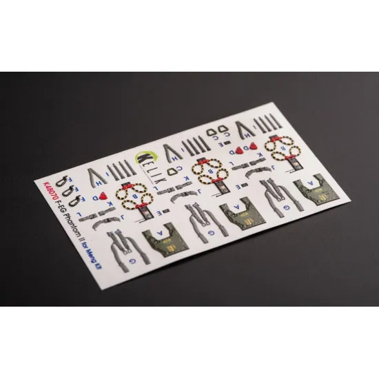 Kelik K48070 1/48 F 4e Phantom Ii Interior 3d Decals For Meng Kit