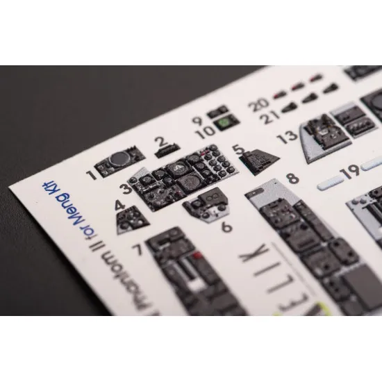 Kelik K48070 1/48 F 4e Phantom Ii Interior 3d Decals For Meng Kit