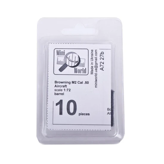 Browning M2 cal.50 Aircraft barrel (10 pieces) MG Brass 1/72 Mini World 7227B