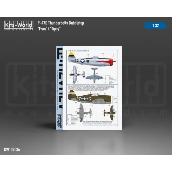 Kits World Kw132036 1/32 Decal P-47d Razorback Fran Ortipsy