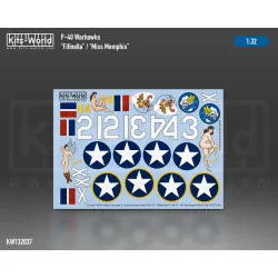 Kits World Kw132037 1/32 Decal Curtiss P-40f Warhawk Fifinella Miss Memphis