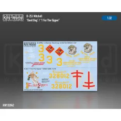Kits World Kw132042 1/32 Decal N/A B-25j Mitchell Devil Dog For The Gipper