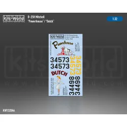 Kits World Kw132044 1/32 Decal For N/A B-25j Mitchell Power House Dutch