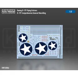 Kits World Kw132046 1/32 Decal For Boeing B-17f/G Early National Insignia