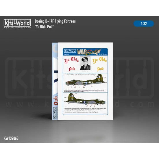 Kits World Kw132063 1/32 Decal For Boeing B-17f Flying Fortress