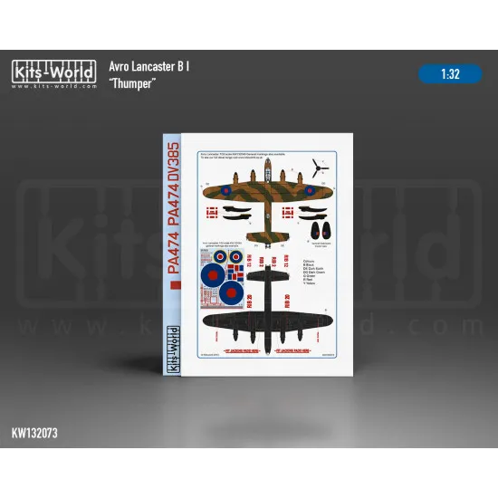 Kits World Kw132073 1/32 Decal For Avro Lancaster B Mk.i