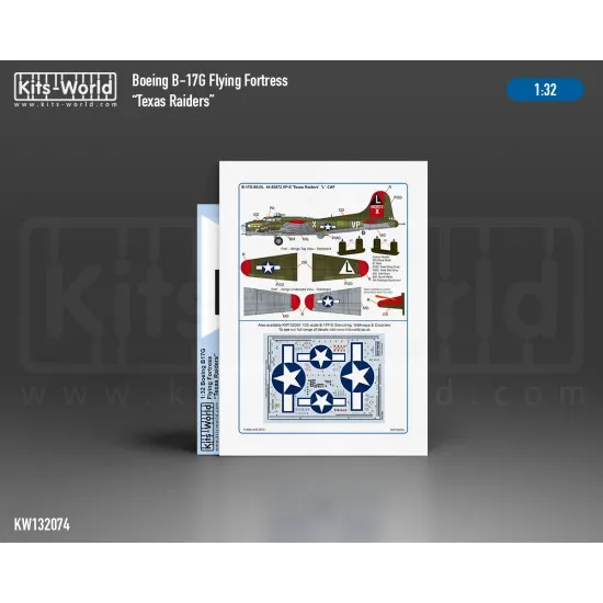 Kits World Kw132074 1/32 Decal For Boeing B-17g Flying Fortress