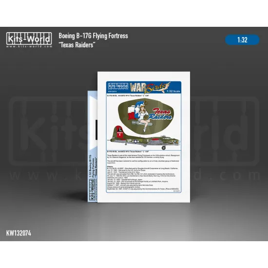 Kits World Kw132074 1/32 Decal For Boeing B-17g Flying Fortress