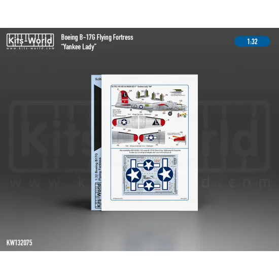 Kits World Kw132075 1/32 Decal For Boeing B-17g Flying Fortress