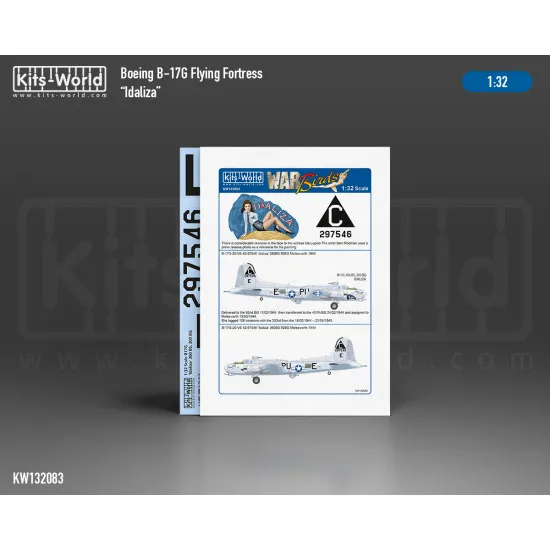 Kits World Kw132083 1/32 Decal For Boeing B-17g Flying Fortress