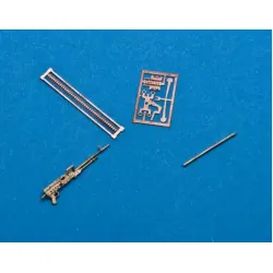 Us Stock M240 D,c 7.62mm Machine Gun Mg Brass 1/72 Mini World 7232a