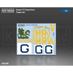Kits World Kw132090 1/32 Decal For Boeing B-17f Flying Fortress