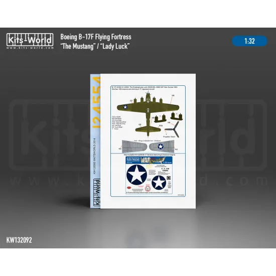 Kits World Kw132092 1/32 Decal For Boeing B-17f Flying Fortress