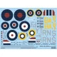 Kits World Kw132102 1/32 Decal Spitfire Mkiia P7350 Royal Air Force