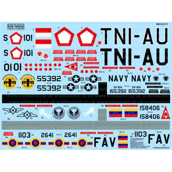 Kits World Kw132117 1/32 Decal For Ov-10 Bronco Accessories For Aircraft