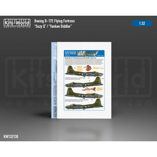 Kits World Kw132130 1/32 Decal For Boeing B-17e Flying Fortress 41-2489 Suzy Q