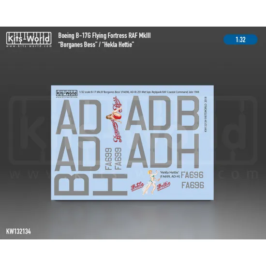 Kits World Kw132134 1/32 Boeing Flying Fortress Mk.iii Raf Coastal Command