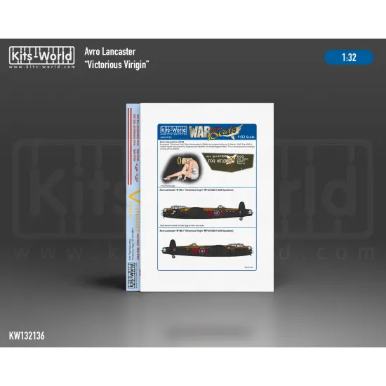 Kits World Kw132136 1/32 Avro Lancaster Bomber B.mk.i 424 Tiger Squadron