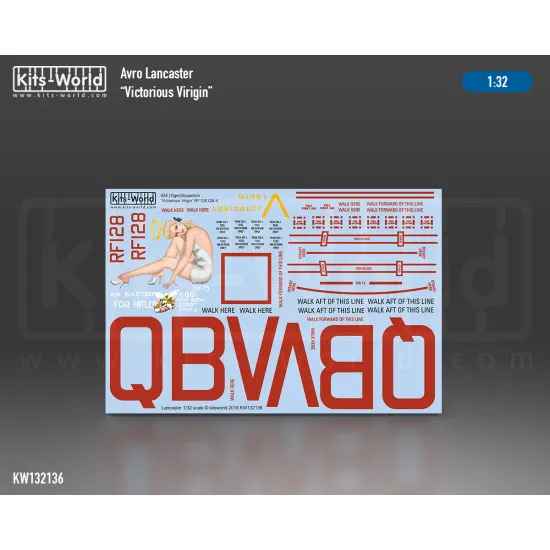 Kits World Kw132136 1/32 Avro Lancaster Bomber B.mk.i 424 Tiger Squadron