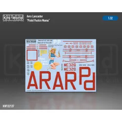 Kits World Kw132137 1/32 Decal For Avro Lancaster Bomber B.mk.iii No.9 Squadron
