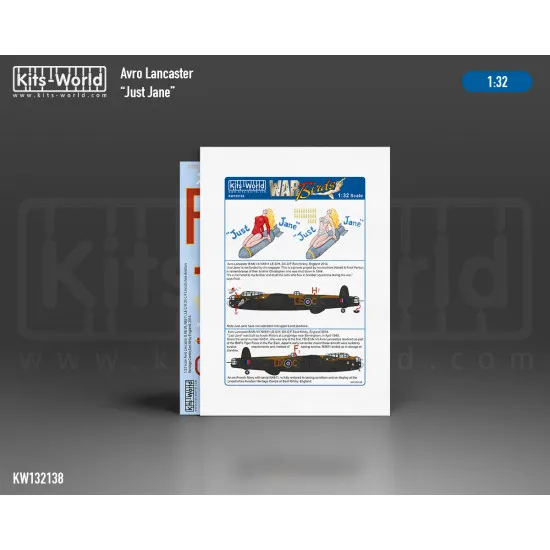 Kits World Kw132138 1/32 Decal For Avro Lancaster Bomber B Mk.vii Nx611
