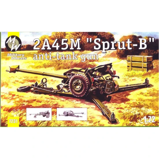 Soviet 2A45M Sprut-B anti-tank gun 1/72 Military Wheels 7231