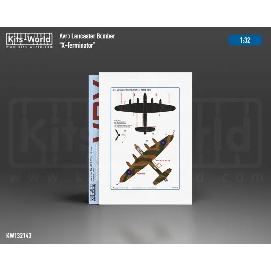 Kits World Kw132142 1/32 Decal For Avro Lancaster Bomber B Mk X Exterminator