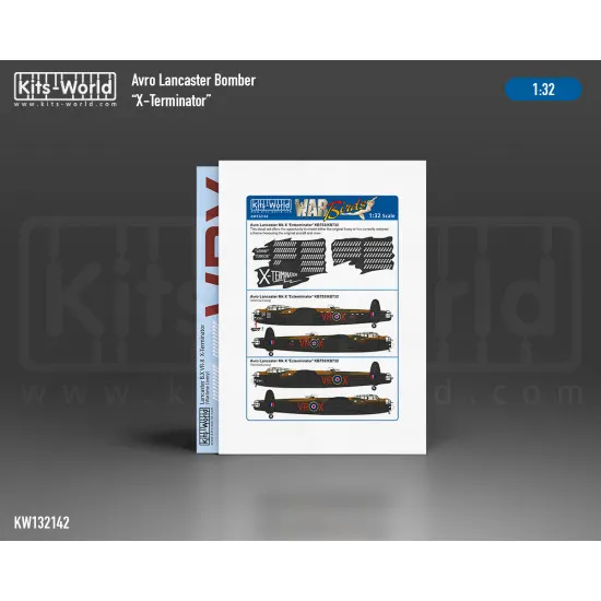 Kits World Kw132142 1/32 Decal For Avro Lancaster Bomber B Mk X Exterminator
