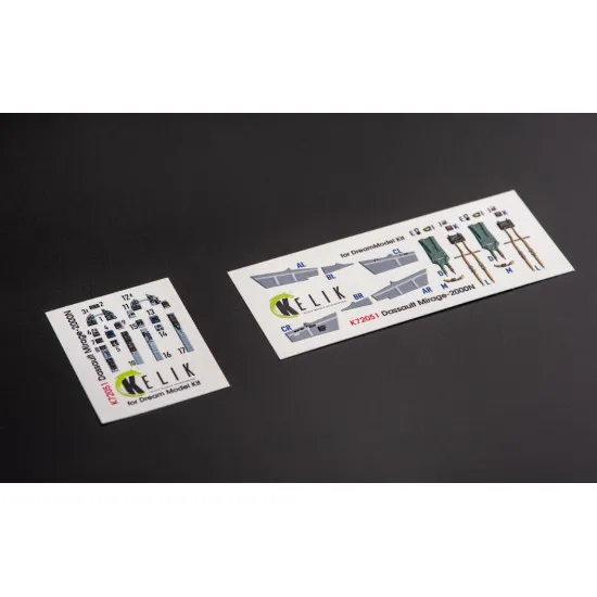 Kelik K72051 1/72 Mirage 2000n Interior 3d Decals For Dream Model Kit