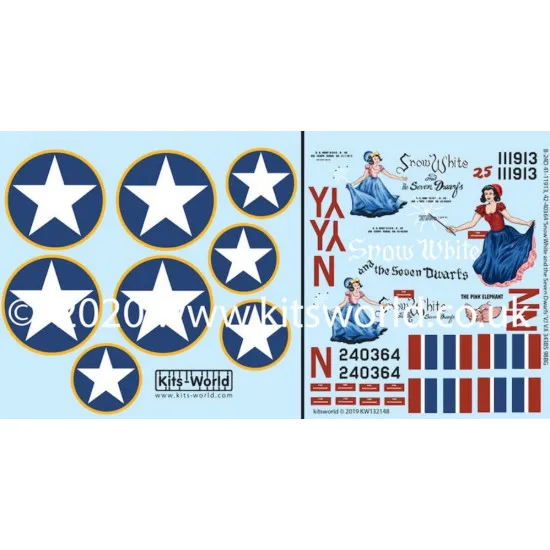 Kits World Kw132148 1/32 Decal For B-24d Liberator Pink Elephant