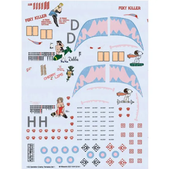 Kits World Kw132161 1/32 Decal For Desert Storm Tornados Gr.1b