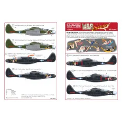 Kits World Kw148003 1/48 P61 Black Widow Night Fighter Nose Art Selection