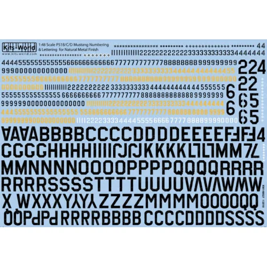 Kits World Kw148027 1/48 Decal For American Nose Art P51b/C/D Mustang